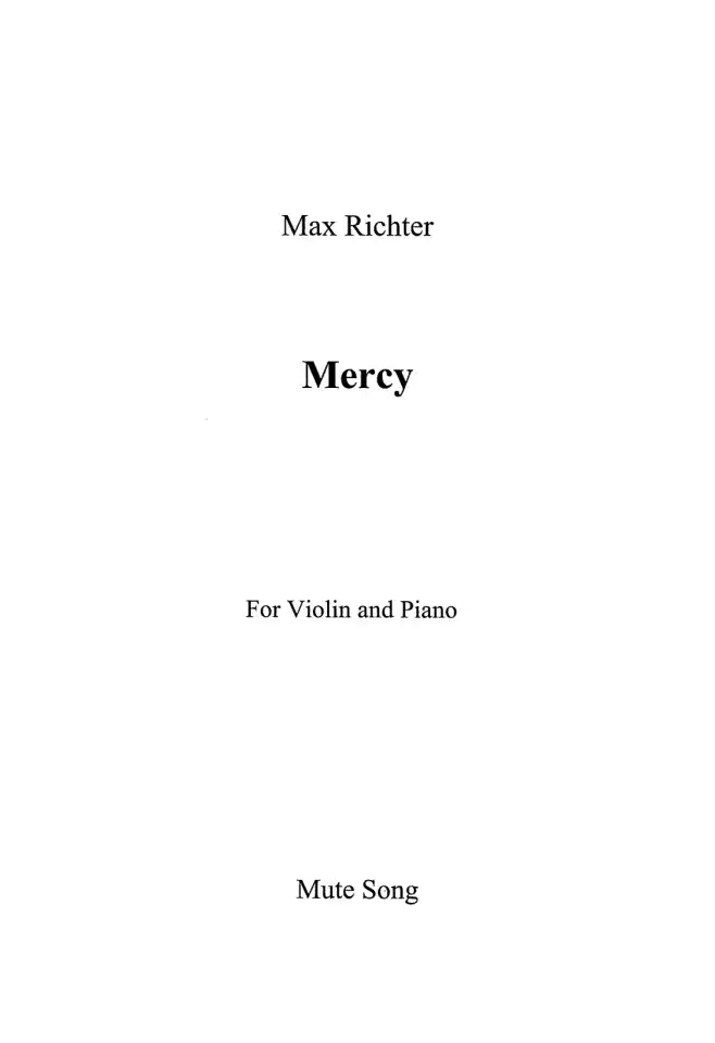 M. Richter: Mercy, VlKlav (KlavpaSt) (0)