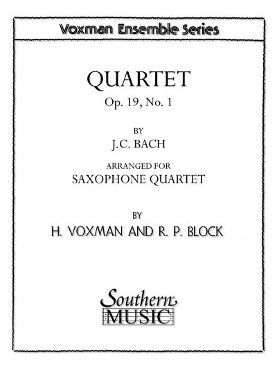 J.C.F. Bach: Quartet, Op. 19 No. 1, 4Sax (Part.)