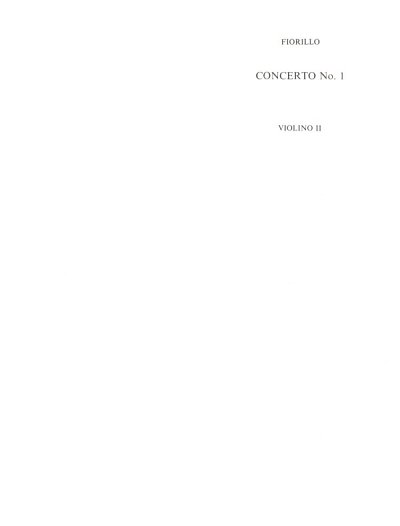 F. Fiorillo: Konzert für Violine Nr. 1 F-Dur, VlKam (Vl2)