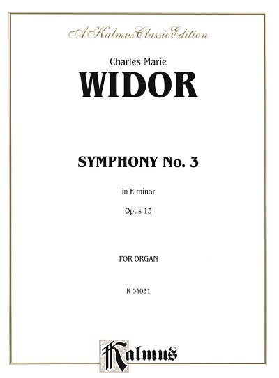 Widor Charles Marie: Sinfonie E-Moll Op 13/3
