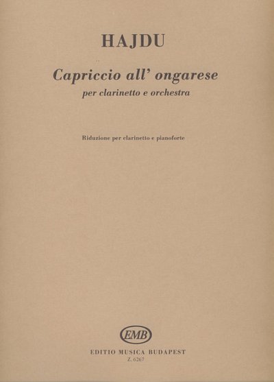 M. Hajdú: Capriccio all'ongarese, KlarOrch (KASt)