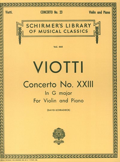 G.B. Viotti: Concerto 23 G-Dur, VlKlav (KlavpaSt)