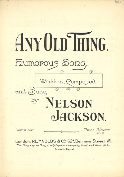 Nelson Jackson: Any Old Thing
