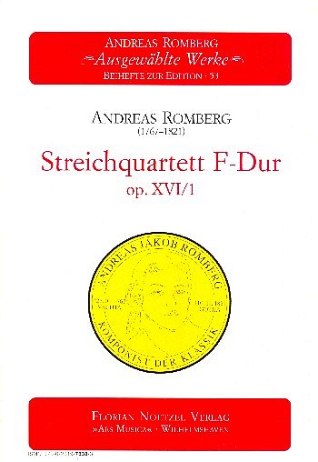 A. Romberg: Streichquartett F-Dur op. 16/1, 2VlVaVc (Pa+St)