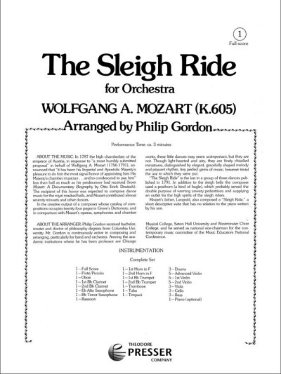 W.A. Mozart: Sleigh Ride