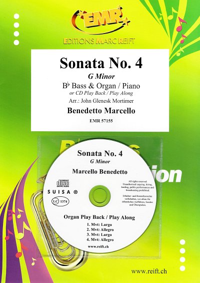 B. Marcello: Sonata No. 4, TbBKlv/Org (+CD)