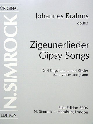 J. Brahms: Zigeunerlieder op. 103 , GchKlav (KA)