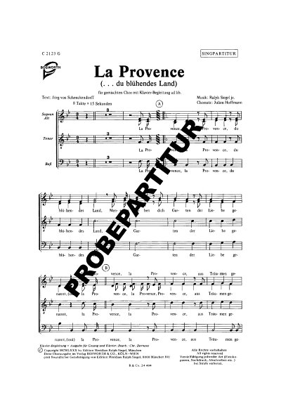 R. Siegel: La Provence, Gch;Klav (Chpa)