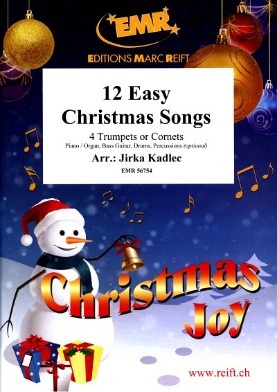 J. Kadlec: 12 Easy Christmas Songs, 4Trp/Kor