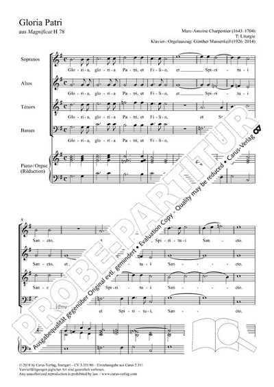 DL: M.-A. Charpentier: Gloria (Missa Ad Majorem Dei Glor (Pa