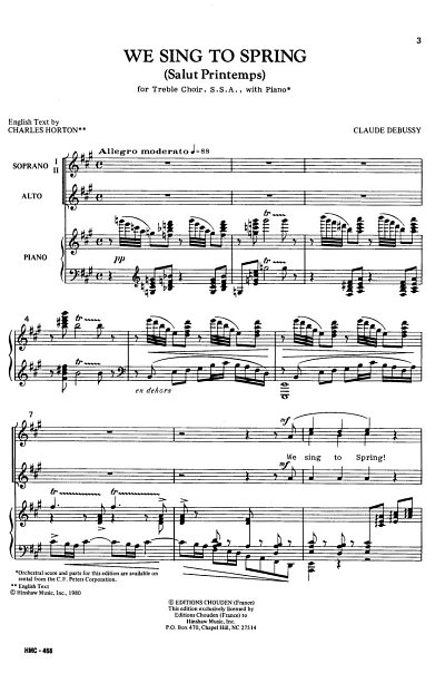 C. Debussy: We Sing To Spring