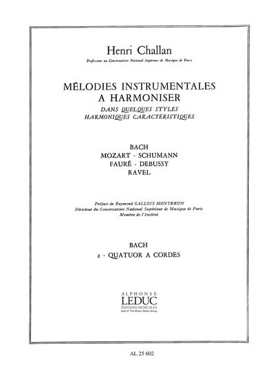 H. Challan: Melodies Instrumentales a Harmonis, 2VlVaVc (Bu)