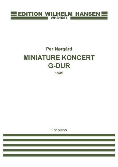 P. Nørgård: Miniature Koncert G-Dur, Klav