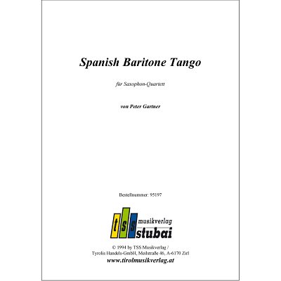 P. Gartner: Spanish Baritone Tango, 4Sax (Pa+St)