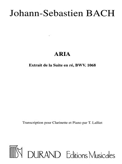 J.S. Bach: Aria Clarinette-Piano, Klar (Part.)