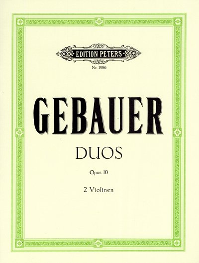 F.R. Gebauer: 12 Easy Duets op. 10
