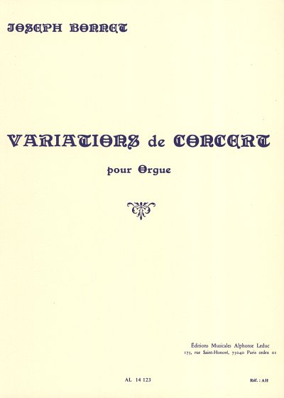 Variations De Concert, Org