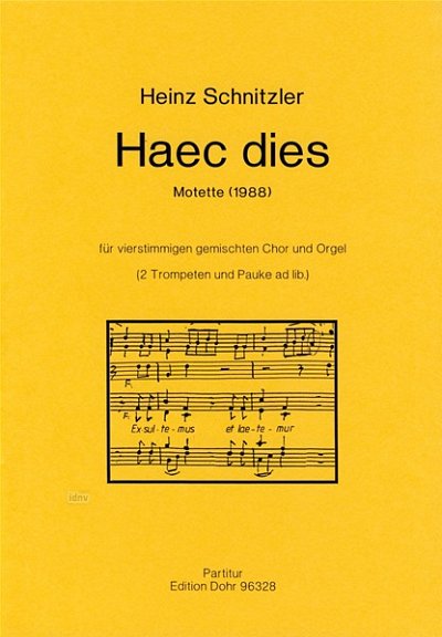 H. Schnitzler: Haec dies (Part.)