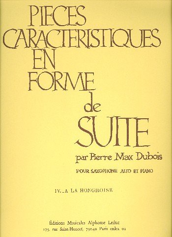 P. Dubois: Pièces Caractéristiques En Forme De Suite Op.77