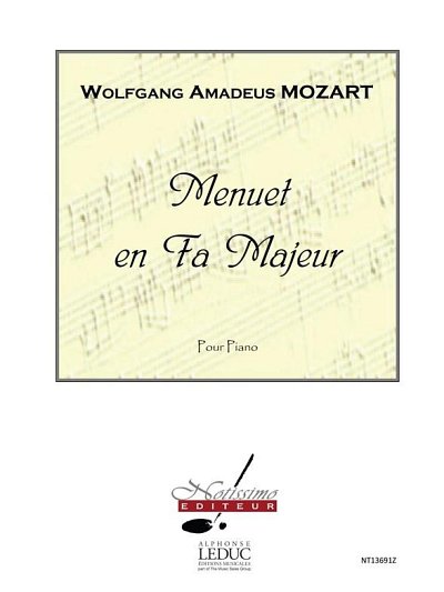 W.A. Mozart: Menuet En Fa Majeur, Klav