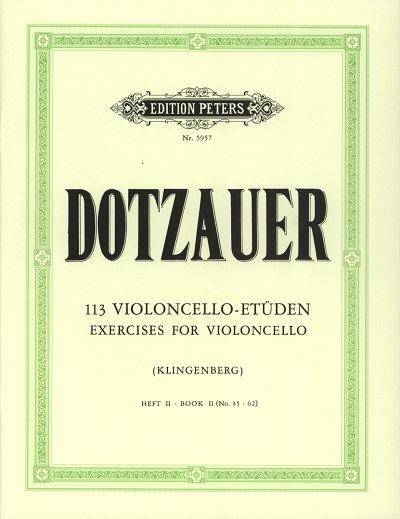 F. Dotzauer: 113 Violoncello-Etüden 2, Vc