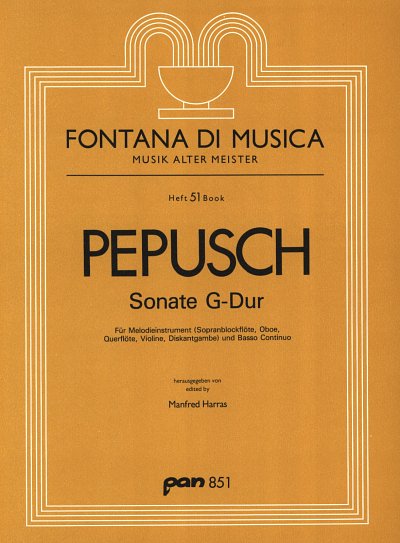 J.C. Pepusch: Sonate G-Dur Fontana Di Musica 51