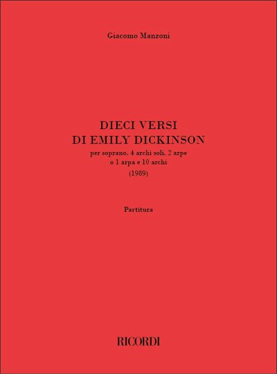G. Manzoni: Dieci versi di Emily Dickinson, Mix (Part.)