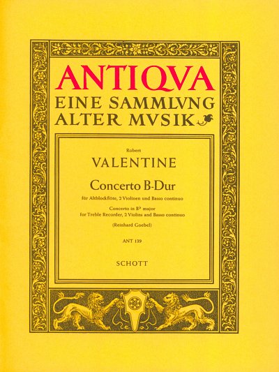 R. Valentine: Concerto B-Dur  (Pa+St)