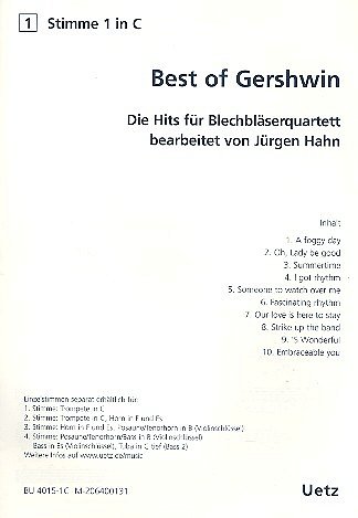 G. Gershwin: Best of Gershwin, 4BlechBl (St1C)