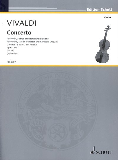 A. Vivaldi: Concerto g-Moll op. 12/1 RV 317 / PV 343 