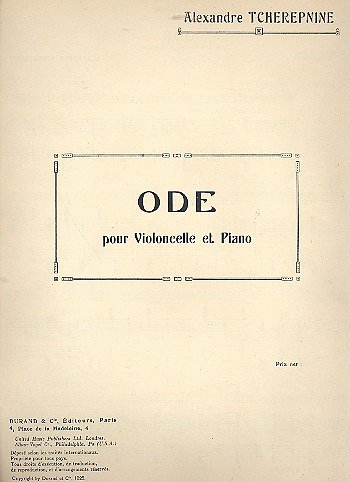 Ode (violoncello e piano), VcKlav (Part.)