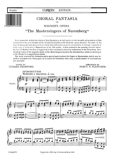 Choral Fantasia From Mastersingers Of Nuremb, GchKlav (Chpa)
