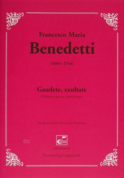 Benedetti Francesco Maria: Gaudete, exultate C-Dur