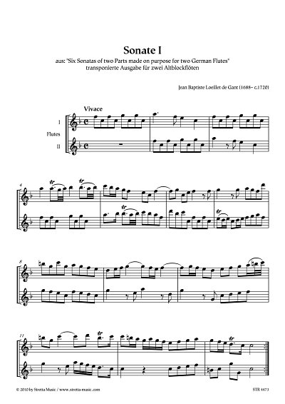 DL: J.-B. Loeillet: Sonate I aus: 