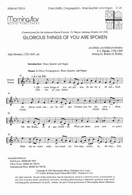 R.A. Hobby: Glorious Things of You Are Spoken (Part.)