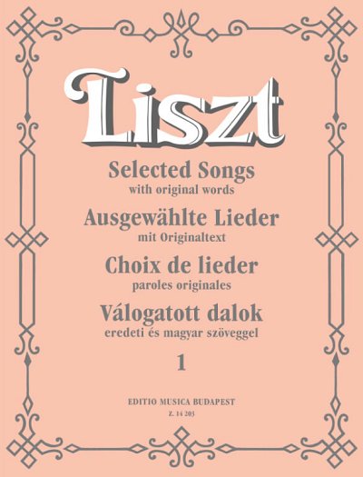F. Liszt: Ausgewählte Lieder mit Originaltext 1, GesHKlav