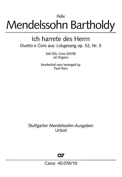 F. Mendelssohn Barth: Ich harrete des Herrn Es-Dur M (Part.)