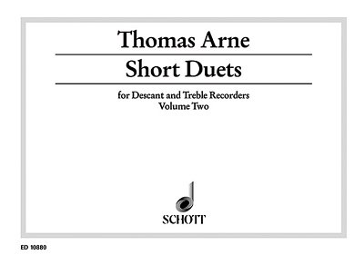 T. Arne: Short Duets Vol. 2, 2BlfSA (Sppa)