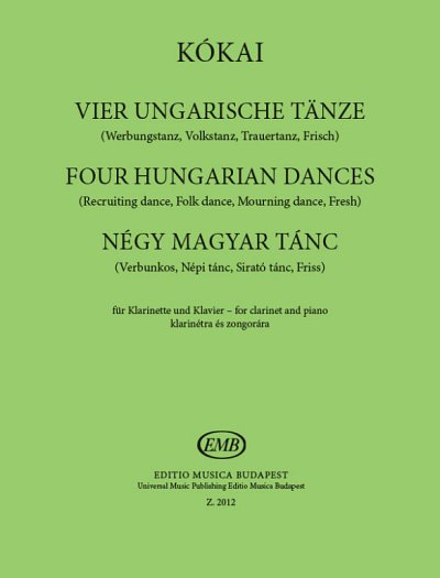 R. Kókai: Vier ungarische Tänze, KlarKlv (KlavpaSt)