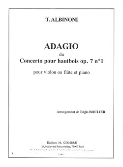 T. Albinoni: Adagio du concerto Op.7 n°1 pour hautbois
