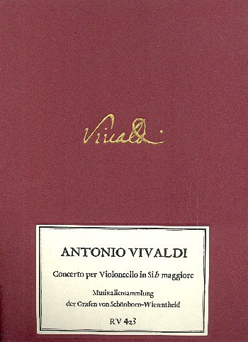 A. Vivaldi: Concerto per Violoncello in Sib maggior, VcStrBc