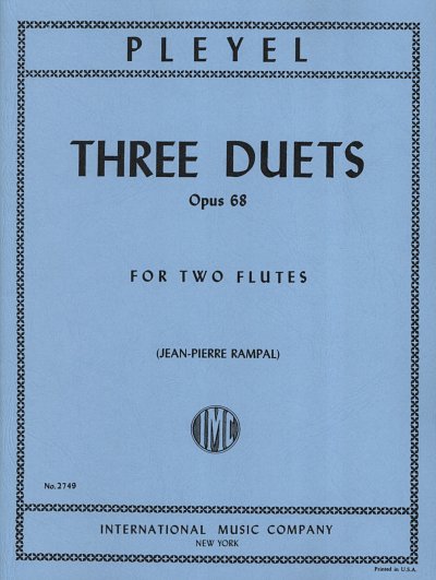I.J. Pleyel: Three Duets op. 68, 2Fl (Stsatz)