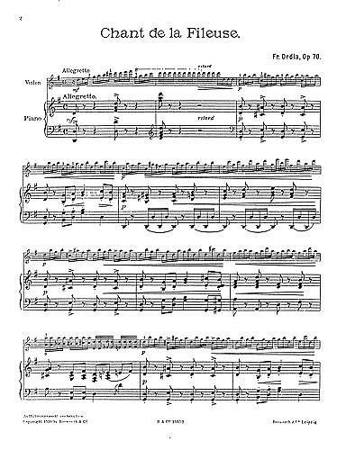 F. Drdla: Chant de la fileuse op. 70, VlKlav
