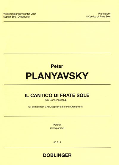 P. Planyavsky: Il Cantico di Frate Sole, GesSGchOrg (Part.)