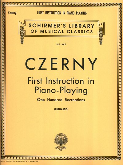C. Czerny: First Instruction In Piano Playing, Klav