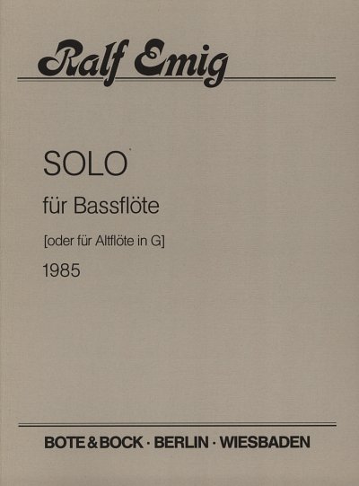 Emig Ralf: Solo (1985)