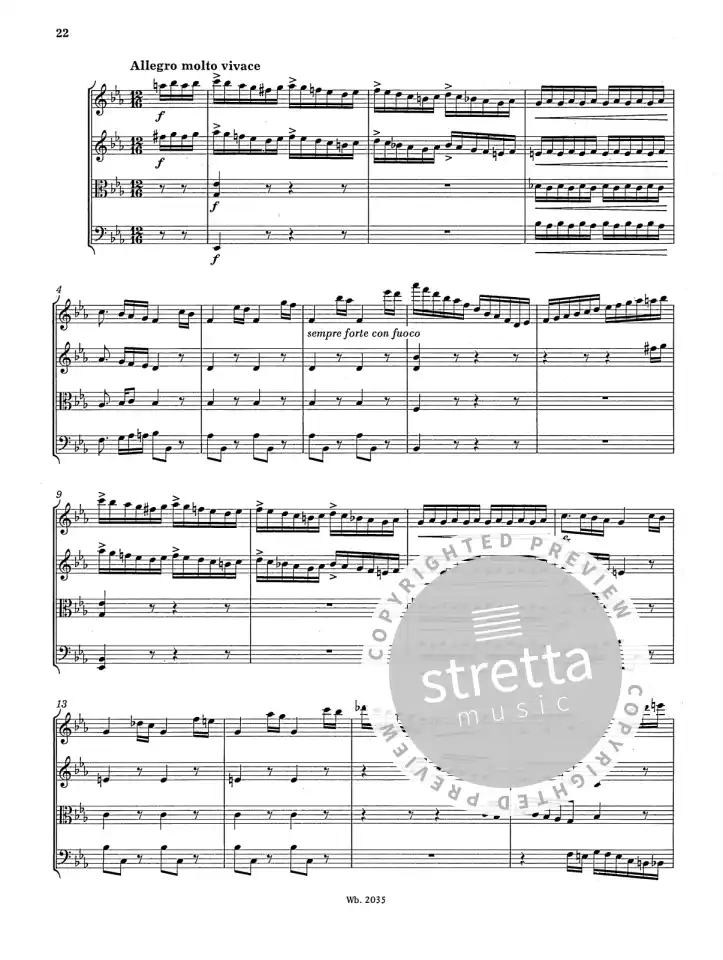 F. Hensel: Streichquartett Es-dur, 2VlVaVc (Pa+St) (3)
