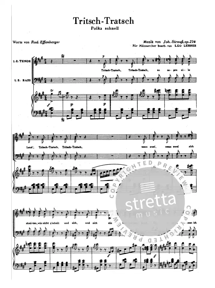 J. Strauss (Sohn): Tritsch Tratsch Polka Op 214 (1)