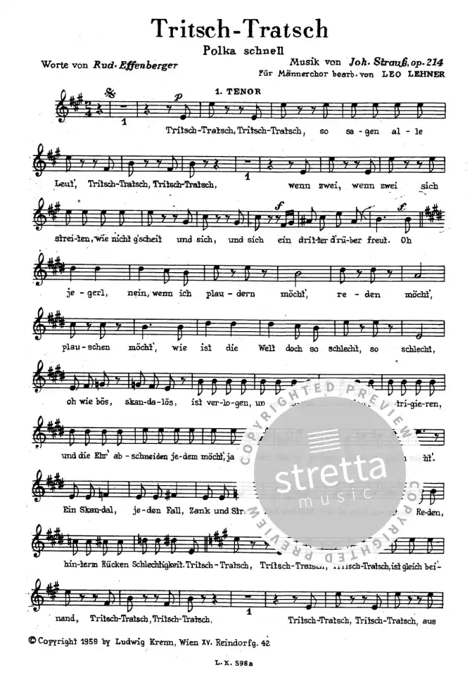 J. Strauss (Sohn): Tritsch Tratsch Polka Op 214 (3)