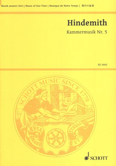 P. Hindemith: Kammermusik Nr. 5 op. 36/4, VaOrch (Stp)